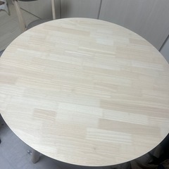 LOWYA 北欧風2人掛けダイニングテーブルセット(3点) 丸テーブル
