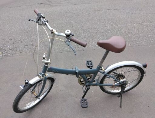 【売約済み】20インチ  中古 折りたたみ自転車 7480円 6段切替 ライト新品 新規防犯登録料コミ 341