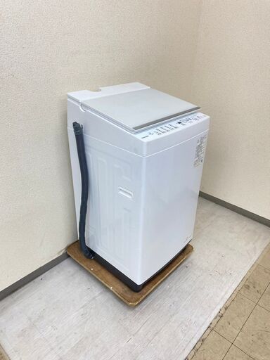 【ウルトラファインバブル洗浄】洗濯機 TOSHIBA 7kg 2022年製 AW-7DH1 インバータ風呂水ホース付 UE83726