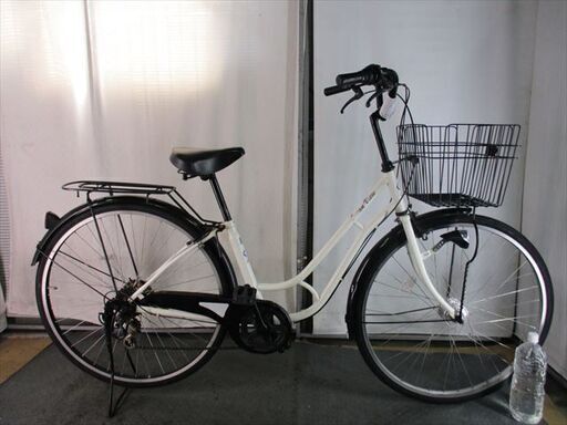 D712　★限定特価★ 中古自転車 【　27インチ　軽快車　白　LEDオートライト 】