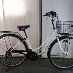 D712 ☆限定特価☆ 中古自転車 【 27インチ 軽快車 白 LEDオートライト 】
