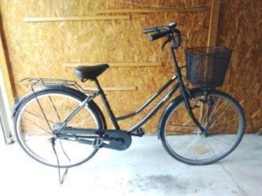 ２６インチ　自転車　黒　ママチャリ　中古車