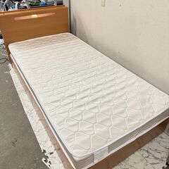 19307 シングルベッドフレーム マットレスセット 引出し付 ◇大阪市内