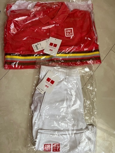 新品　錦織圭モデル　UNIQLOテニスウェア上下セットxs 錦織圭モデルユニクロ テニスウェアXS（上下セット） 錦織 圭選手着用
