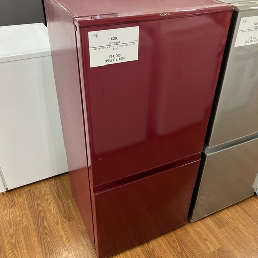 2ドア冷蔵庫　AQUA AQR-16G 2018年製　15,400円