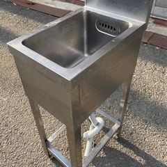 業務用 1槽シンク 幅300×奥450×高さ850+100(mm) BG付き バックガード付き 一層シンク 一層 1層 一槽 厨房機材 厨房機器 店舗用品 大阪