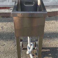 業務用 1槽シンク 幅300×奥450×高さ850+100(mm) BG付き バックガード付き 一層シンク 一層 1層 一槽 厨房機材 厨房機器 店舗用品 大阪