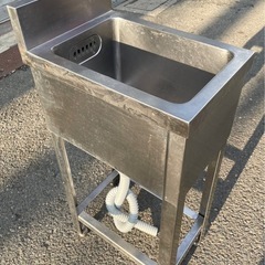 業務用 1槽シンク 幅300×奥450×高さ850+100(mm) BG付き バックガード付き 一層シンク 一層 1層 一槽 厨房機材 厨房機器 店舗用品 大阪