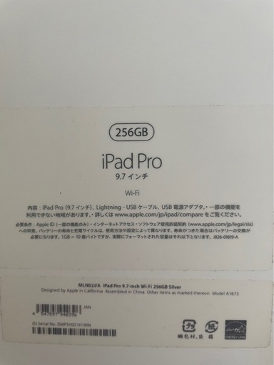 【iPad Pro 9.7 インチ 256GB】