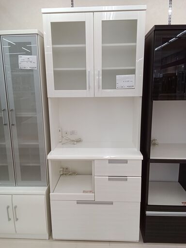 *お値段見直しました★ジモティ割あり★  レンジボード ホワイト W80×D42×H200 クリーニング済み TC4437