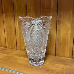 【取引確定】未使用 カメイガラス CRYSTAL GLASS 花...