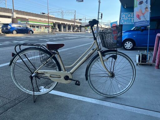 【完売御礼】【大人用】整備済 丸石 27型内装3段ギア 中古自転車  ベージュ \u003c自転車のオオムラ 静岡店\u003e