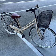 【完売御礼】【大人用】整備済 丸石 27型内装3段ギア 中古自転車  ベージュ <自転車のオオムラ 静岡店> 完売御礼】【大人用】整備済 丸石 27型内装3段ギア 中古自転車