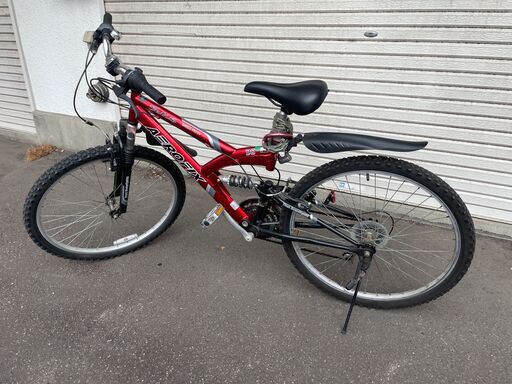 26インチ自転車　フルサス 3×6段 マウンテンバイク　サビあり