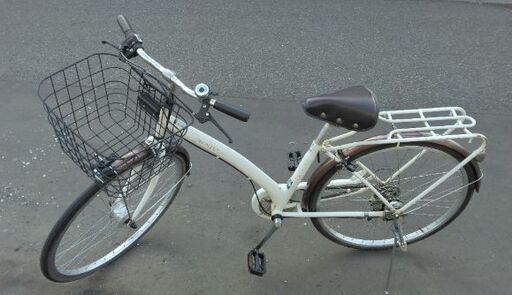 【売約済み】26インチ  中古 自転車 9800円 6段切替 鍵新品 オートライト付 新規防犯登録料コミ 346