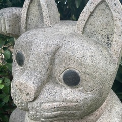 招き猫　石材　