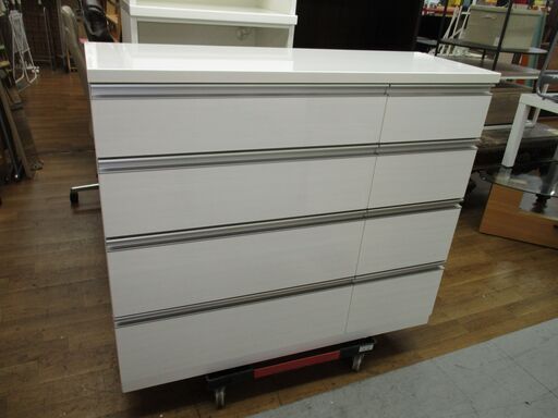 R471 NITORI  ローチェスト (ルシート120-4LC WH) ニトリ [幅120cm] Used・美品