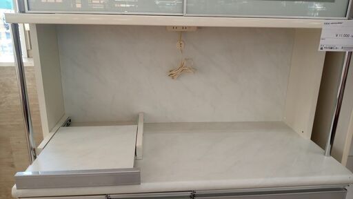 ☆ジモティ割あり☆ 株式会社松田家具 食器棚 グレー H205×D55×W118 クリーニング済み TJ8011 - 食器棚、キッチン収納