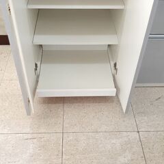 ☆ジモティ割あり☆ 株式会社松田家具 食器棚 グレー H205×D55×