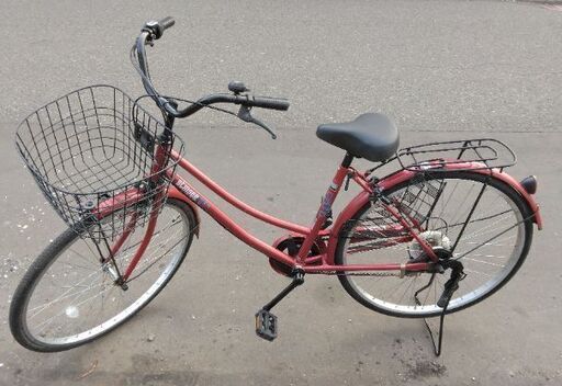 【売約済み】26インチ  中古 自転車 11800円 6段切替 鍵新品 ライト付 新規防犯登録料コミ 348