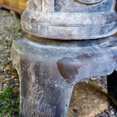 銅製の雪見灯篭【中古】金属灯篭