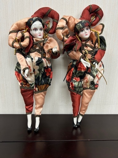 ドール　道化　ピエロ　ヴェネツィア人形　オルゴール　オートマタ