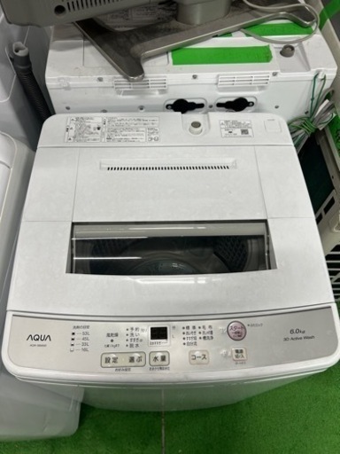 早い者勝ち大セール‼️‼️＋ご来店時、ガン×2お値引き‼️AQUA(アクア) 2022年製 6.0kg 洗濯機