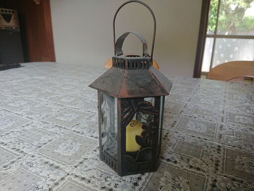 レトロ　アンティーク　骨董　ビンテージ　ロウソクランプ　キャンドルランタン