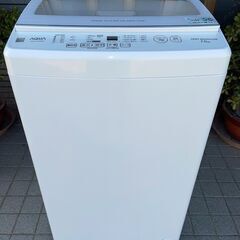 [格安,超美品]✨\'21年製 風乾燥付 ｱｸｱ 7ｷﾛ(配達可)全自動洗濯機