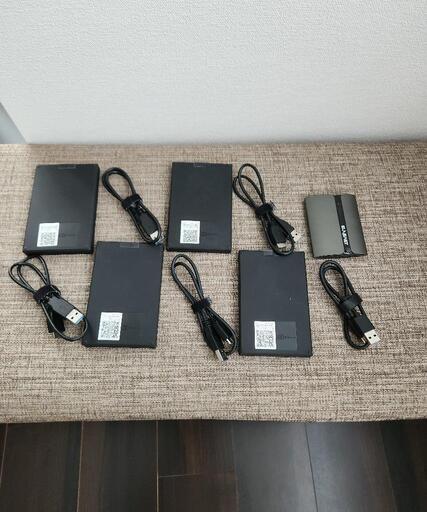 外付けSSD 5台（480GB,1TB,2TB）