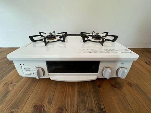 ガスコンロ リンナイ (Rinnai) HOWARO ホワロ 56cm 2口 都市ガス 片面焼きグリル