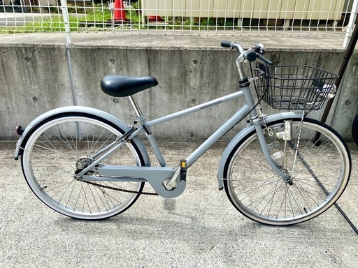 イノベーションファクトリー 24インチ 子供自転車 グレー ジュニア 中古 自転車