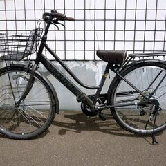☆自転車 ママチャリ 26インチ 6段変速 BOLDLINE カゴ付き 荷台付き ライト付き 反射板付き シティサイクル サイクルベースあさひ ボールドライン 6段切り替え 札幌 北20条店