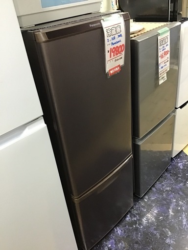 ●販売終了●２ドア冷蔵庫　Panasonic    2018年製　168L    中古品