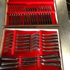 高級シルバーセット NBC ステンレス 木製 人気の品