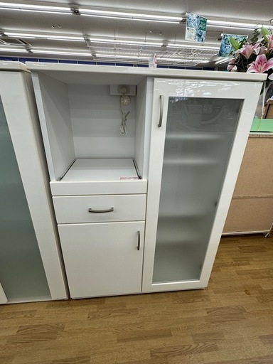 【ドリーム川西店御来店限定】 ニトリ ハイレンジボード ホワイト H1150×W800×D403 クリーニング済み 【2001280255600495】