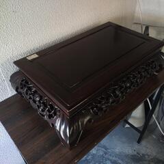 【中国古玩】紫檀黄花梨 花台  唐木台 香炉台 盆栽台 飾台 唐物 煎茶道具 茶道具 古美術品

