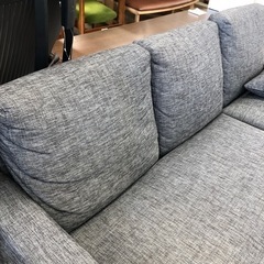 3人掛けソファー オットマン付 ファブリック【トレファク堺福田店】