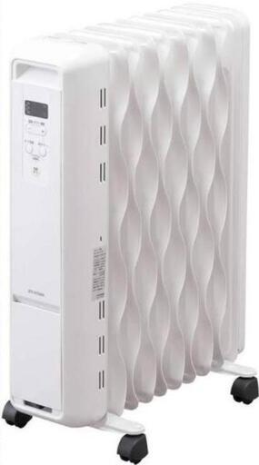 オイルヒーター 8畳 ウェーブフィン 24時間切タイマー KIWH2-1210M-W 温度調節3段階 キャスター付 1シーズン使用