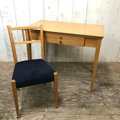 デスク チェア セット 2段引出 木製 ワークデスク パソコンデスク 家具 インテリア 24h菊ST