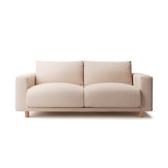 【2024年8月購入】無印良品変わり織カバー付ソファ本体 2.5シーター フェザーポケットコイル