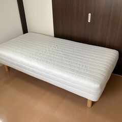 MUJI 無印良品 脚付 ベット マットレス・高密度ポケットコイ...