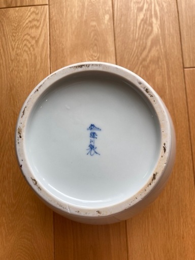 箱付き 深川製磁 オールド深川 錦鯉絵 花瓶 箱付き 深川製磁 オールド