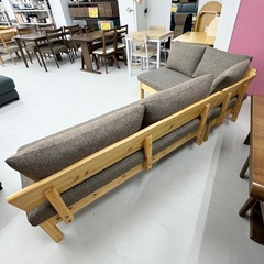 【超美品‼️】定価167,600円♪ シギヤマ家具 230cm幅3人掛けカウチソファ(優《ゆう》) コーナーソファ ソファダイニング 