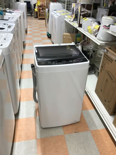 洗濯機 5kg アクア AQR-G50JJ 2021年製 W(幅)52.5×D(奥行き)50.0×H(高さ)89.0cm ※クリーニング済み