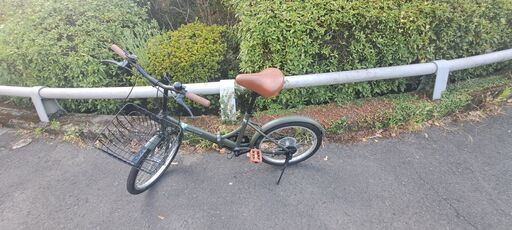 【リサイクルショップどりーむ鹿大前店】No.1607　折りたたみ式自転車　カゴ付き　1995T　20インチ