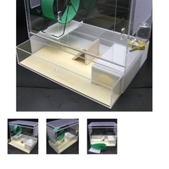 アクリル　二階建てハリネズミケージ