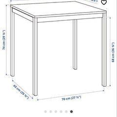 IKEAテーブル75cm×75cm