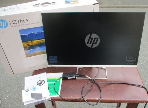 ☆ヒューレットパッカード hp M27fwa 27インチワイド液晶モニター ディスプレイ◆2021年製・シームレスなオーディオビジュアル