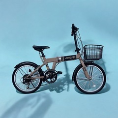 Jeep 折りたたみ自転車 20インチ 6段変速 JE-206G キャメル